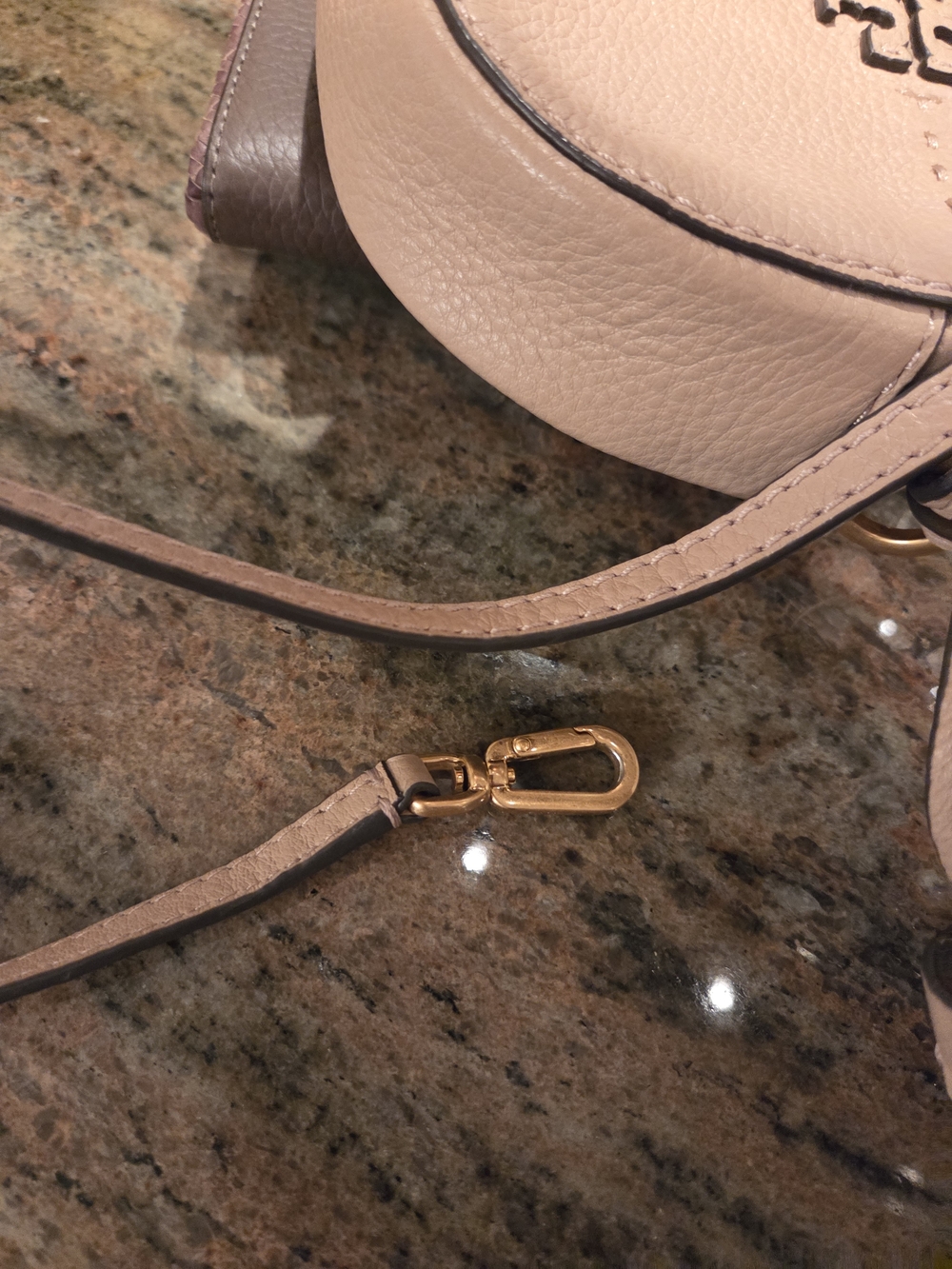 Tory Burch Tan Leather Mini Crossbody Bag with Tassel And Brown Wallett - Picture 5 of 10